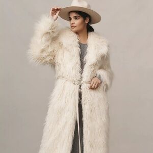 AVEC LES FILLES FAUX FUR LONG COAT NWT